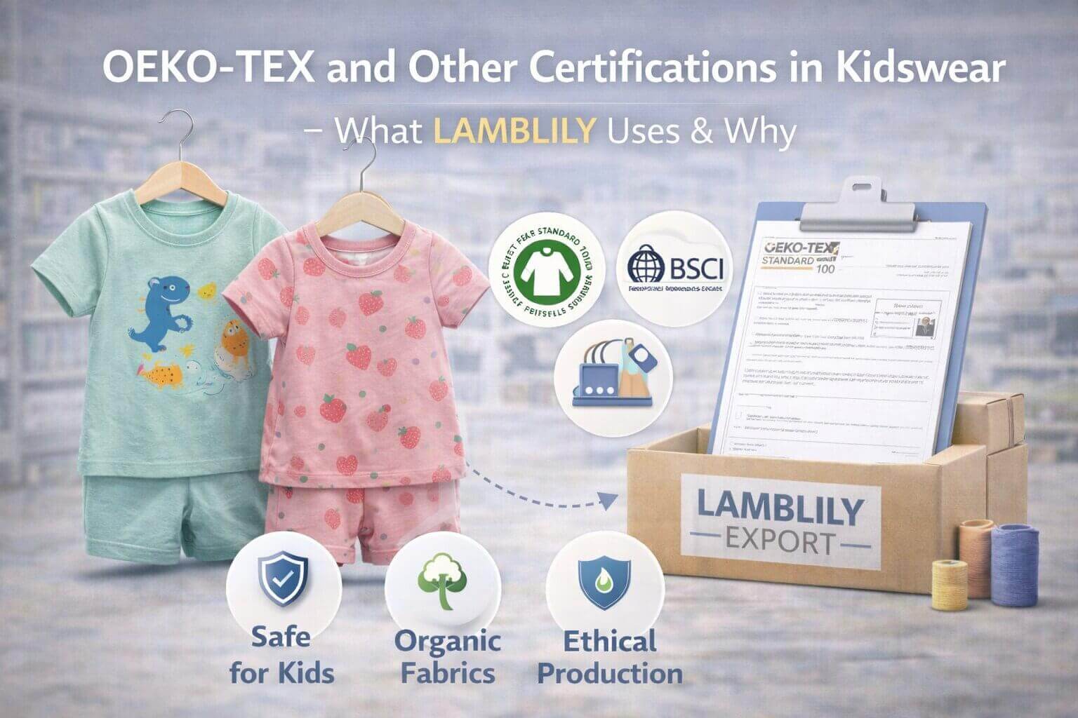 OEKO-TEX certified organic cotton kidswear from LAMBLILY