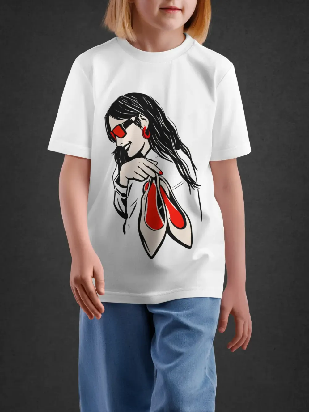 tshirt for girls, Tshirt for Girls Fashion Sketch 11-16Y Fun Tee by LAMBLILY
