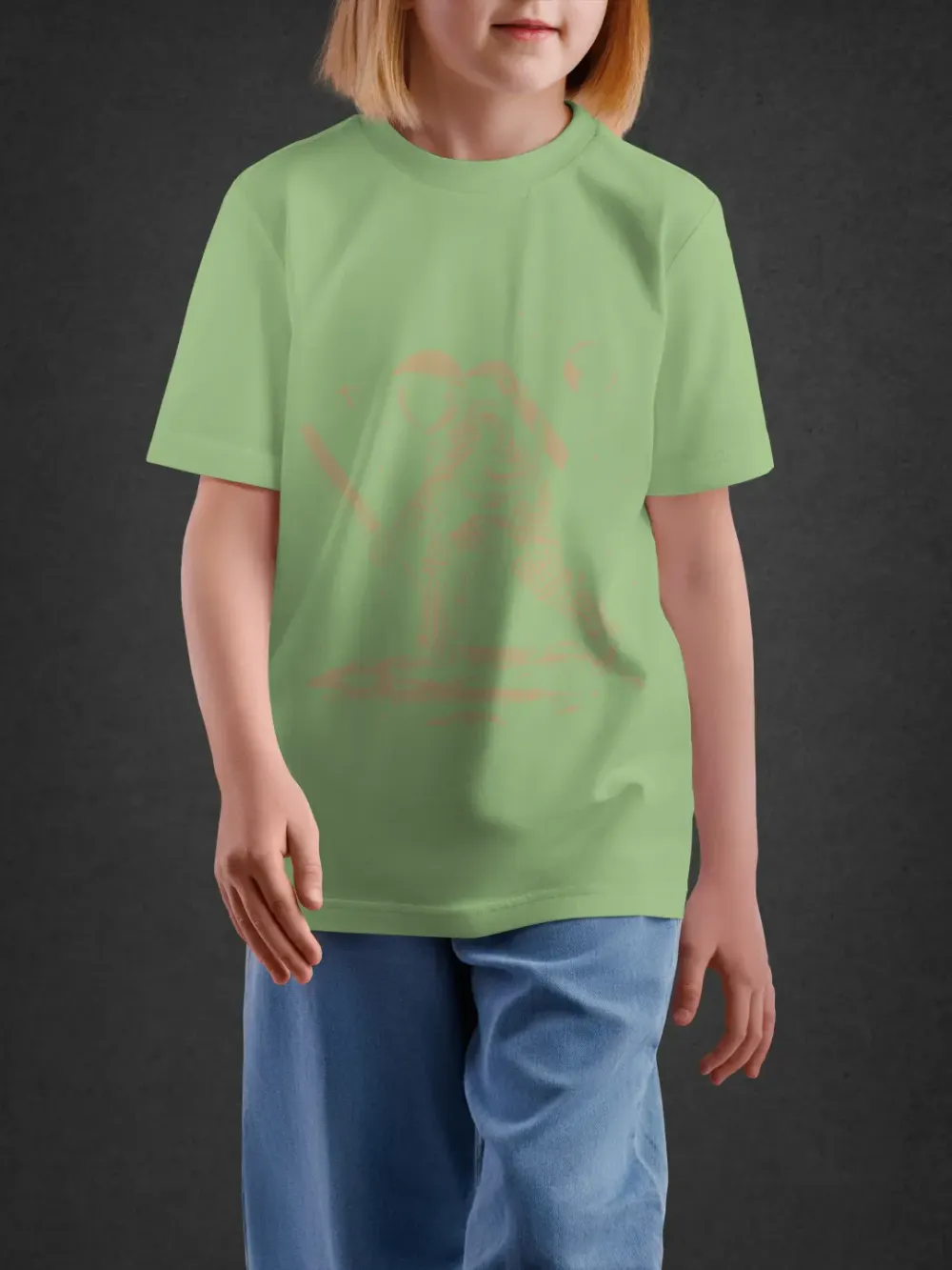 Tshirt for Boys Space Cricketer 11-16Y Dynamic Te in Green