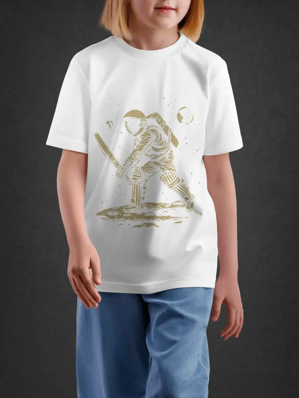 tshirt for boys, Tshirt for Boys Space Cricketer 11-16Y Dynamic Te by LAMBLILY