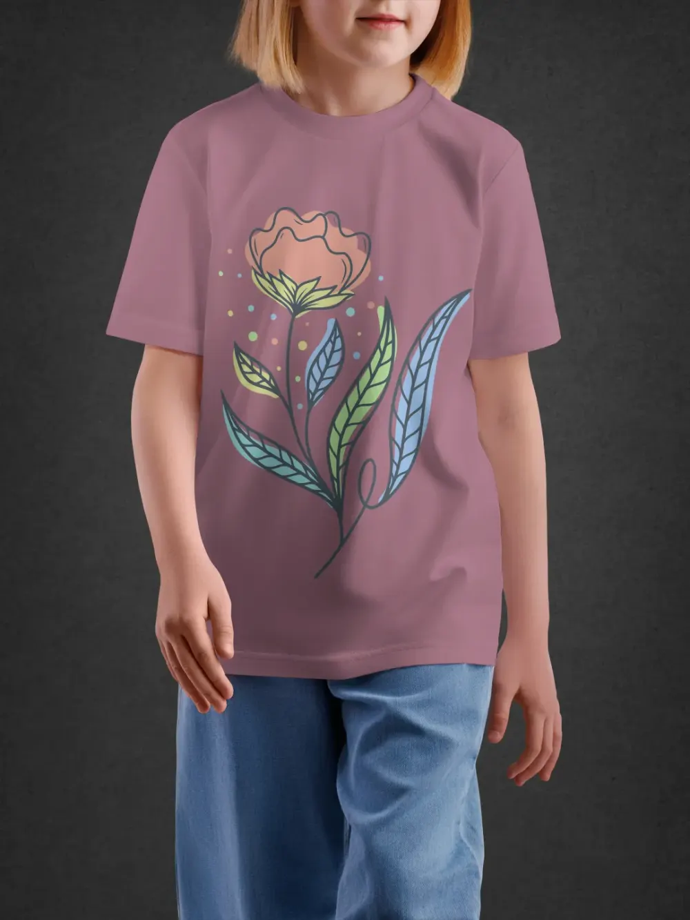Tshirt for Girls Floral Bloom 7-12Y Delight Tee in Pink