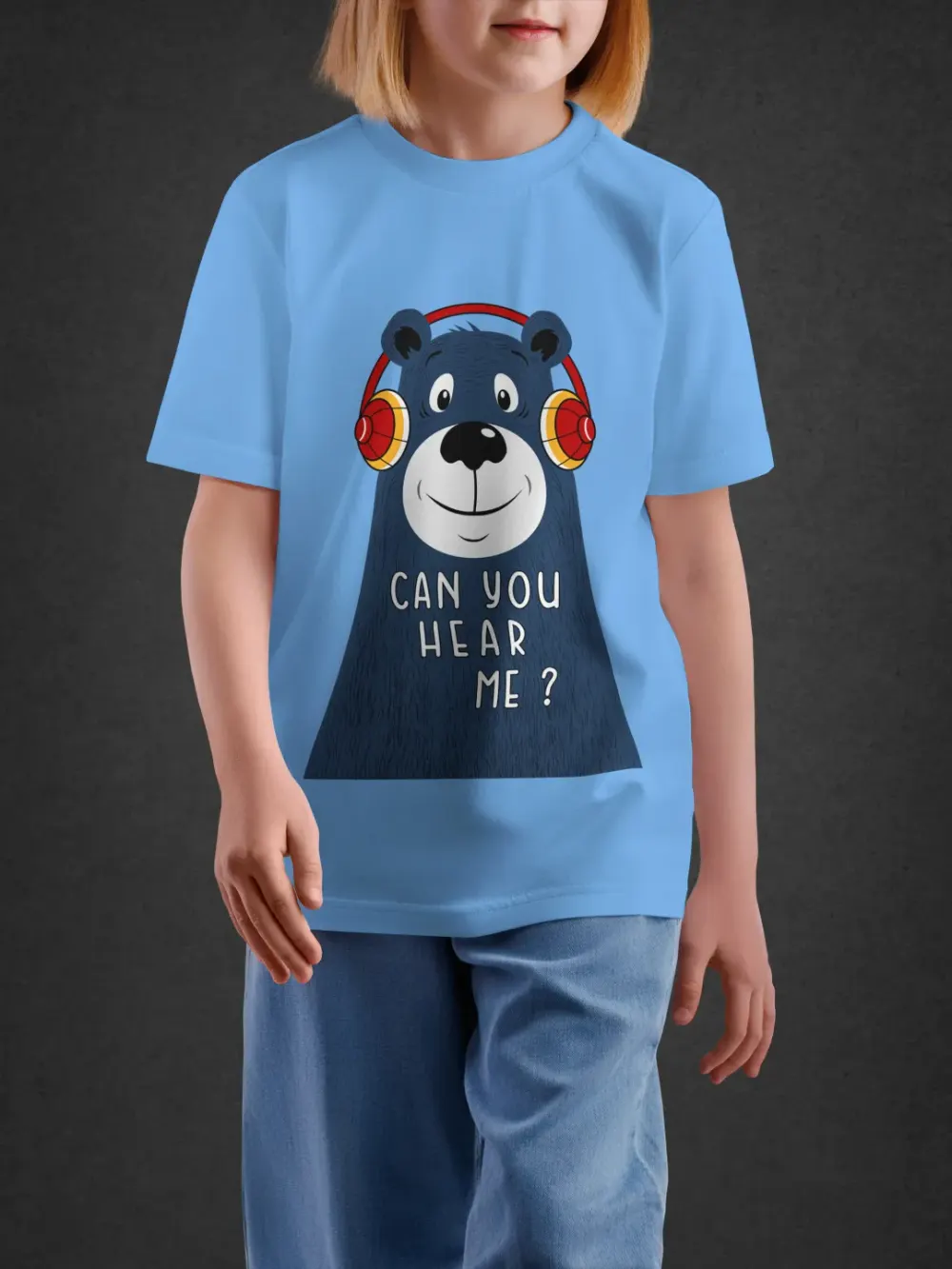 Tshirt for Kids Can You Hear Me 2-6Y Delight Tee in Blue