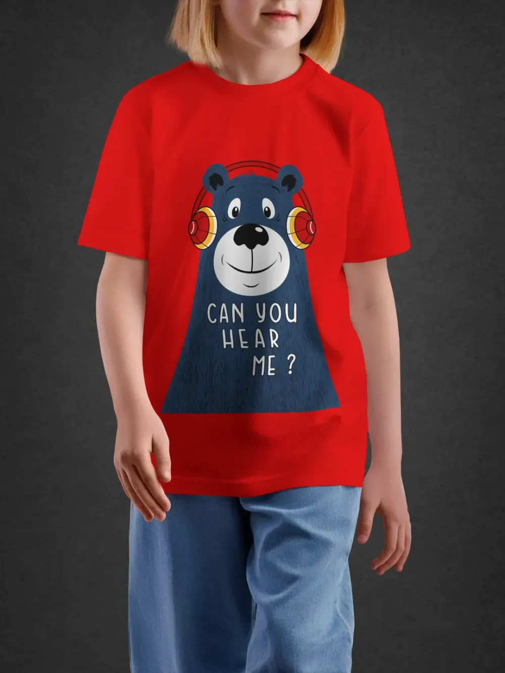 Tshirt for Kids Can You Hear Me 2-6Y Delight Tee in Red