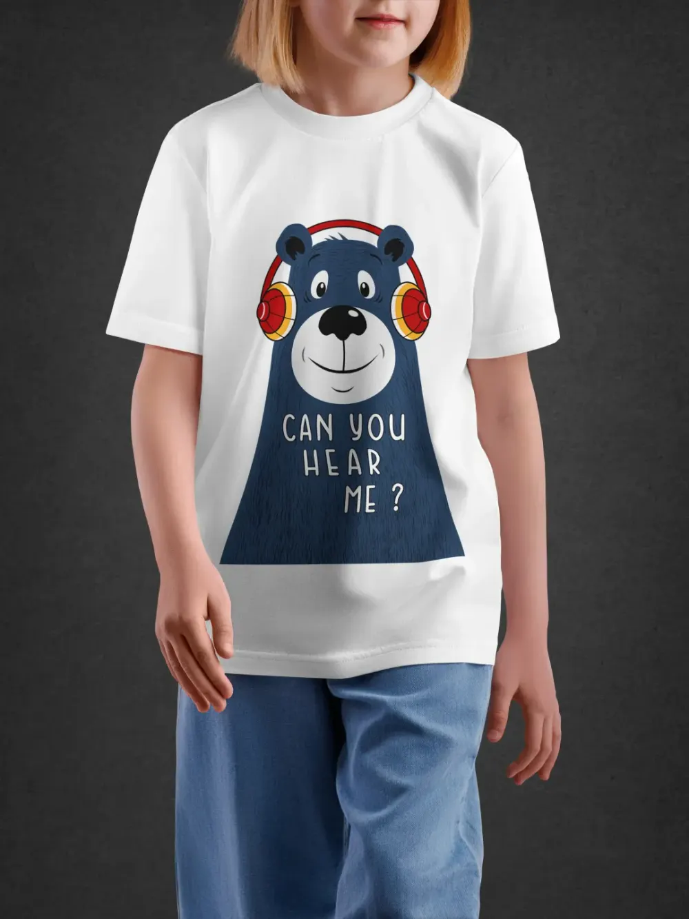 tshirt for kids, Tshirt for Kids Can You Hear Me 2-6Y Delight Tee by LAMBLILY