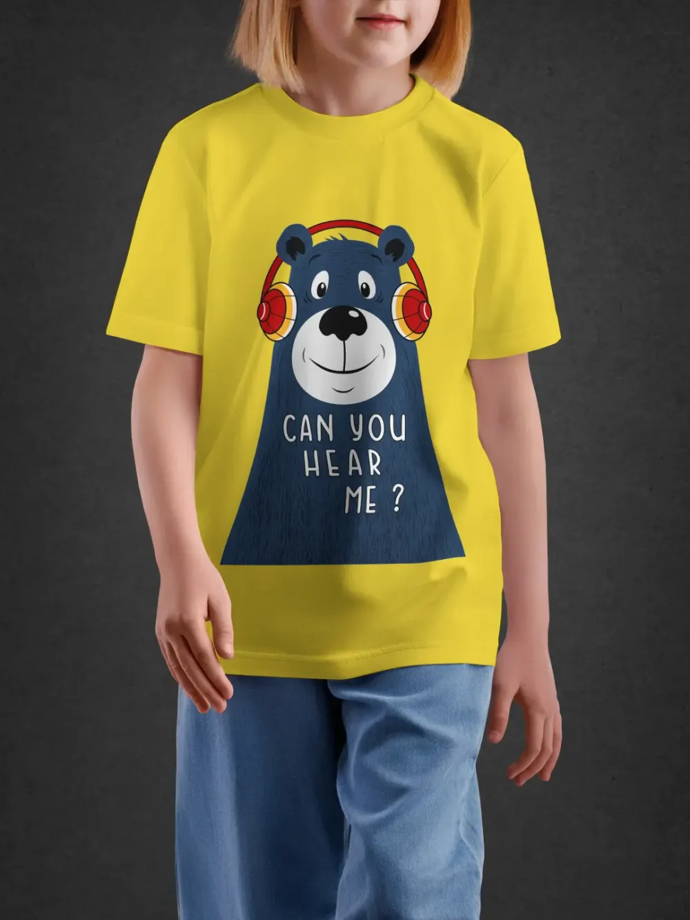 Tshirt for Kids Can You Hear Me 2-6Y Delight Tee in Yellow