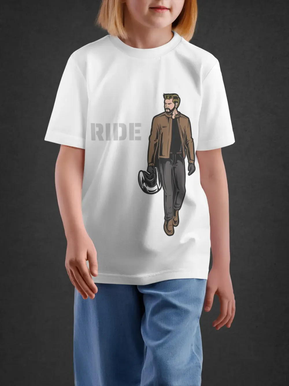 tshirt for boys, Tshirt for Boys Born To Ride 11Y-XL Powerful Tee by LAMBLILY