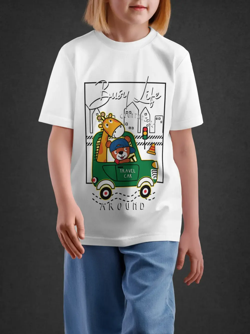 tshirt for kids, Tshirt for Kids Busy Life Around 2-6Y Amazing Tee by LAMBLILY