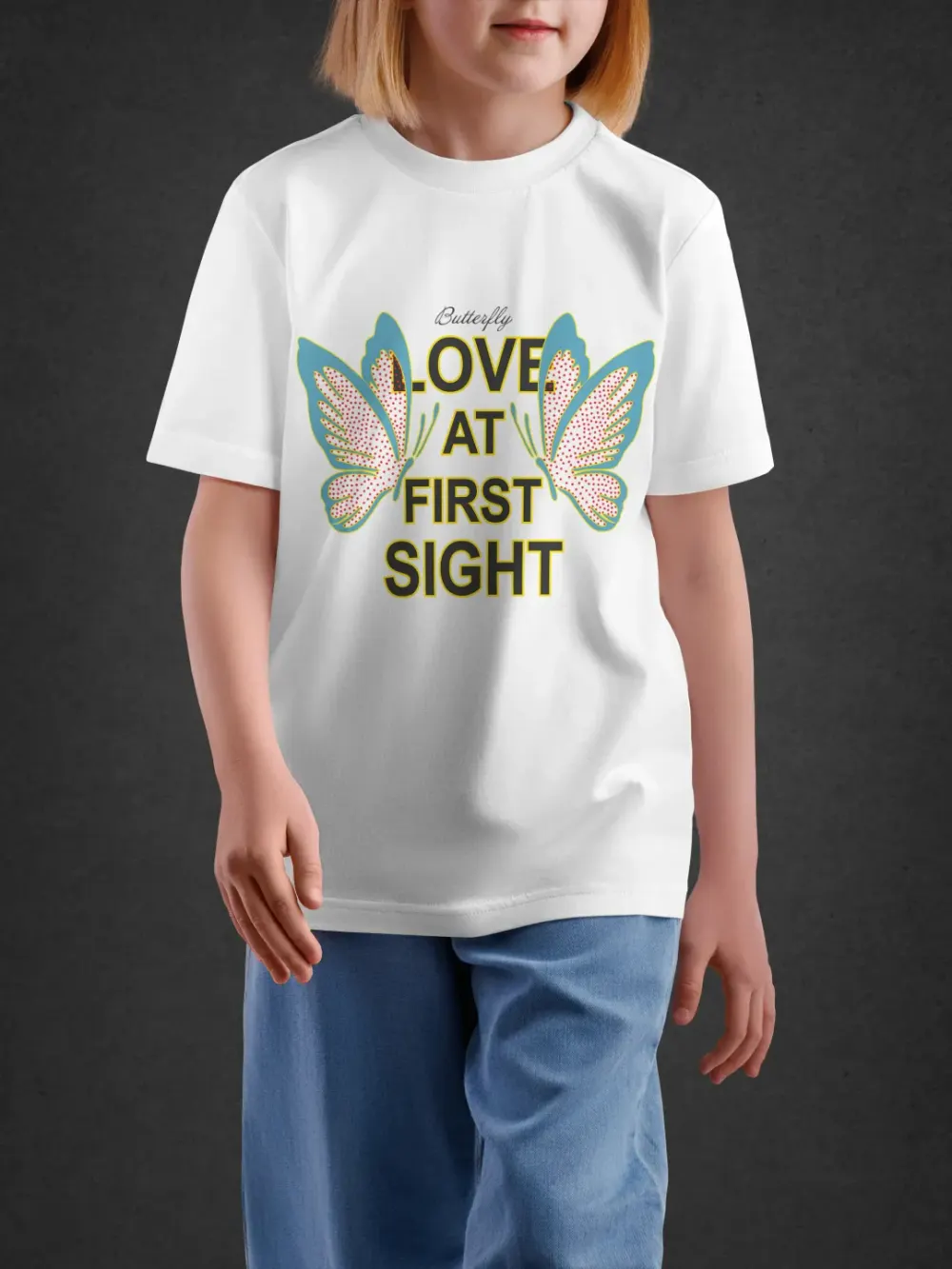 tshirt for girls, Tshirt for Girls Love At First Sight 7-12Y Lovely Tee by LAMBLILY