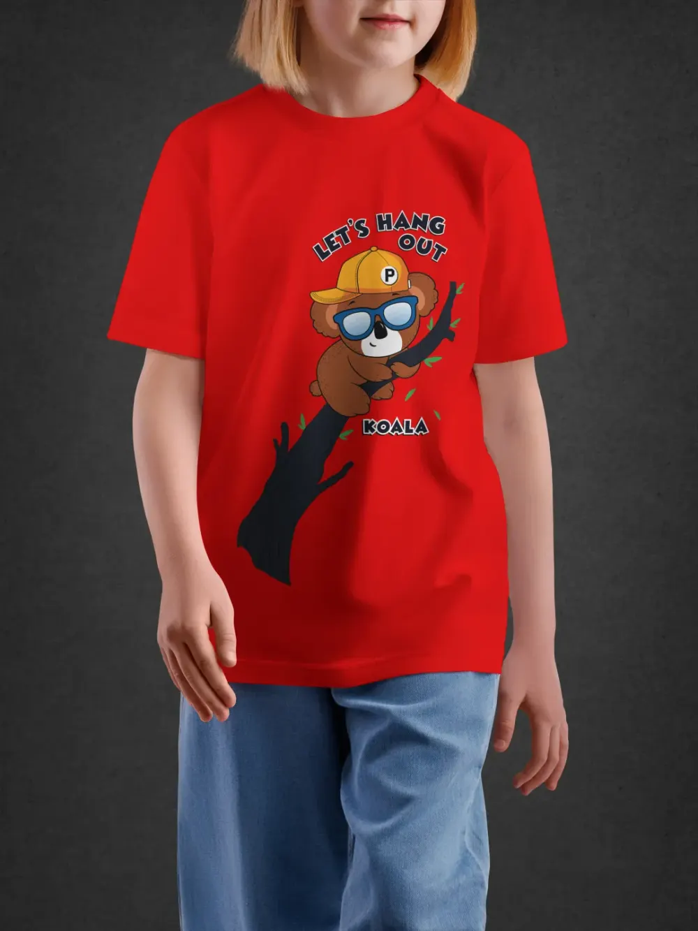 Tshirt for Kids Hang Out Koala 2-6Y Delight Tee in Red