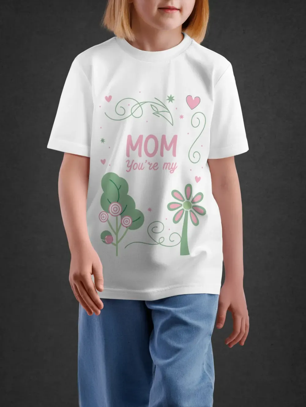 tshirt for girls, Tshirt for Girls Mom My Hero 2-6Y Lovely Tee by LAMBLILY