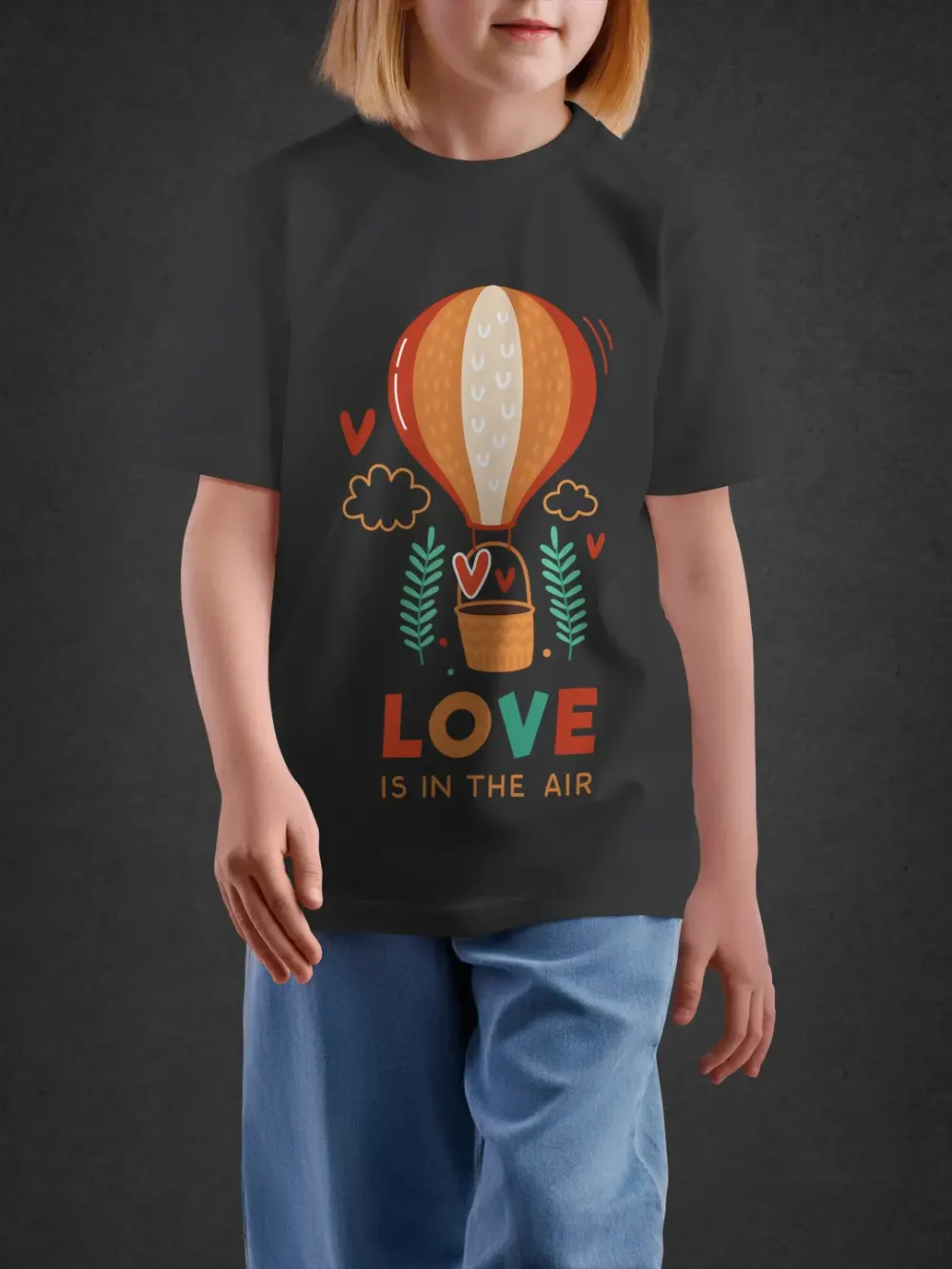 Tshirt for Kids Love In Air 2-6Y Delight Tee in Black