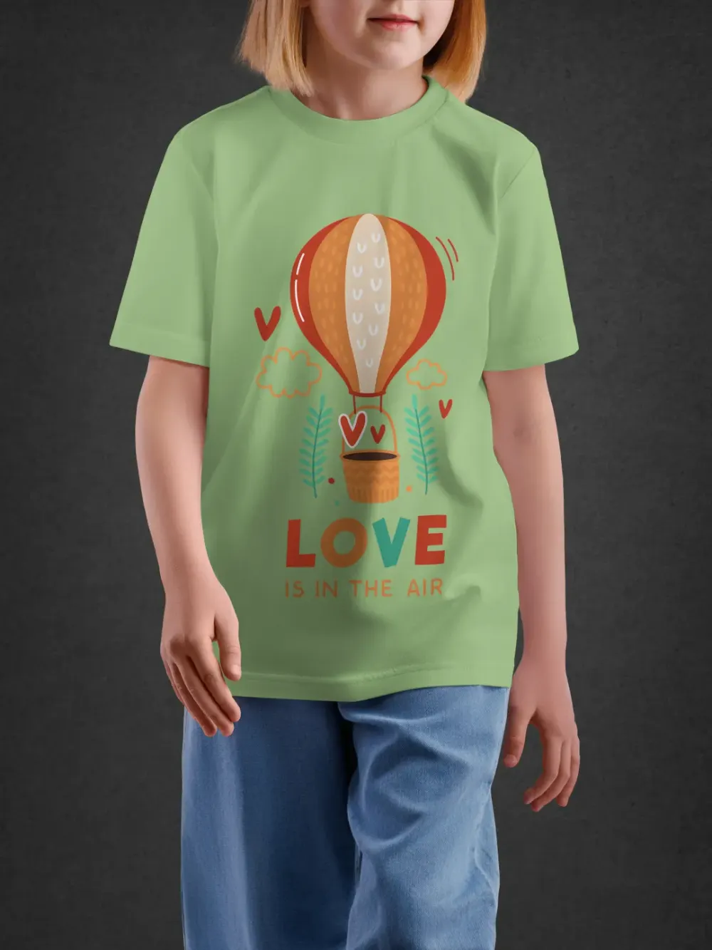 Tshirt for Kids Love In Air 2-6Y Delight Tee in Green