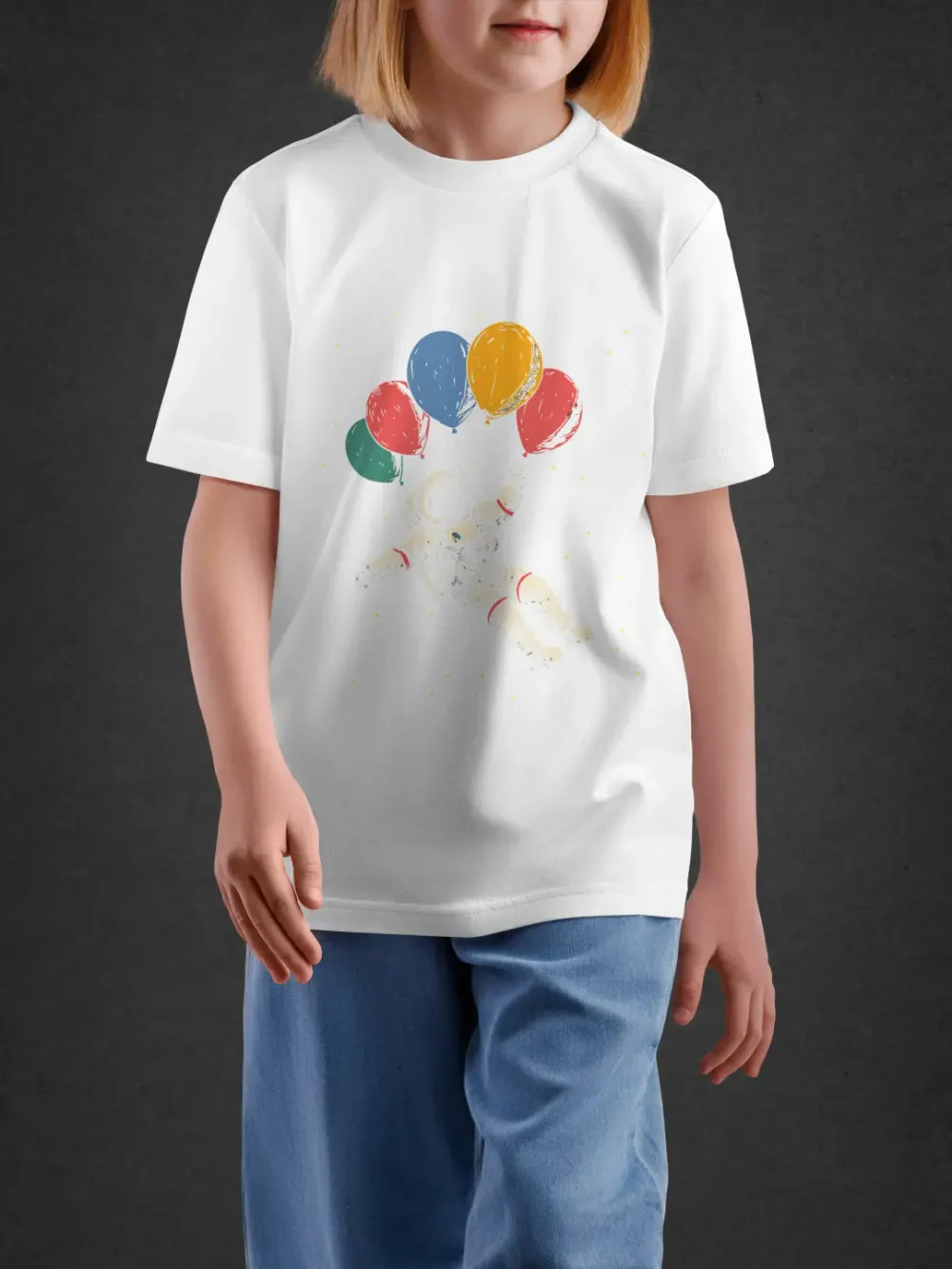 tshirt for kids, Tshirt for Kids Space Balloons 7-12Y Amazing Tee by LAMBLILY