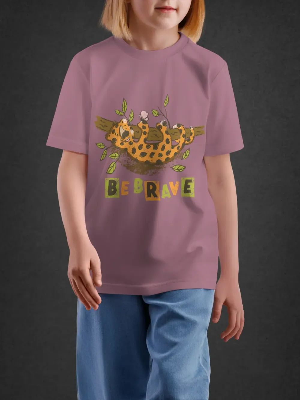 Tshirt for Kids Little Leopard 2-6Y Amazing Tee in Pink