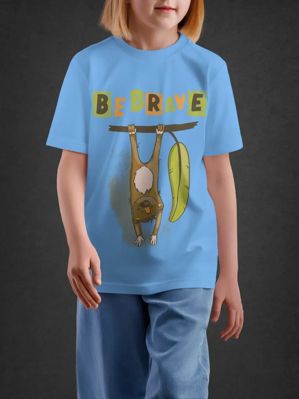Tshirt for Kids Be Brave 2-6Y Amazing Tee in Blue