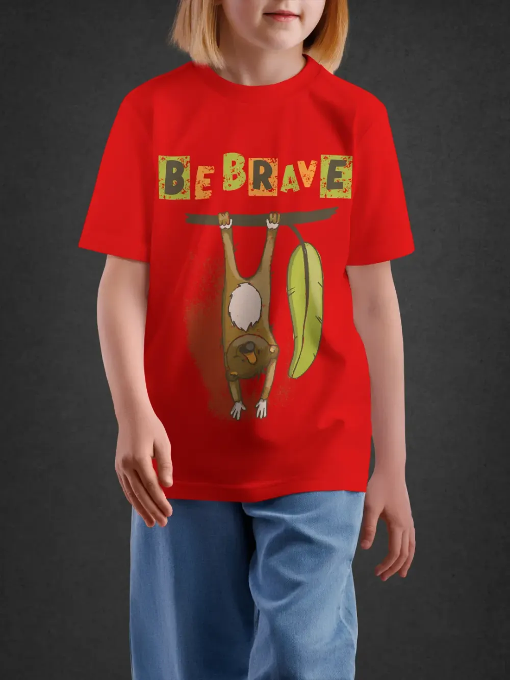 Tshirt for Kids Be Brave 2-6Y Amazing Tee in Red