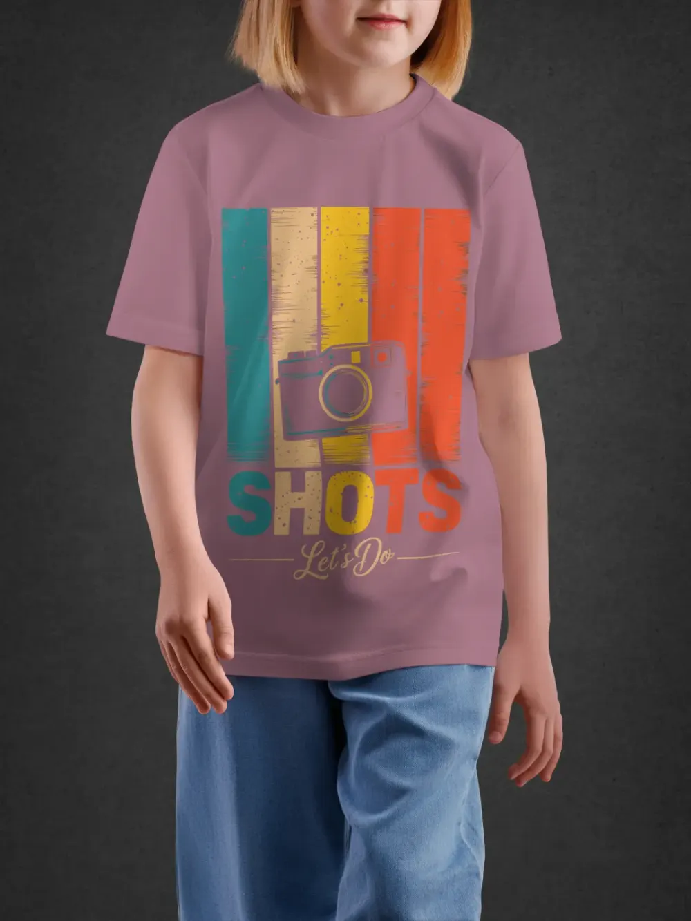 Tshirt for Kids Camera Shots 11-16Y Amazing Tee in Pink