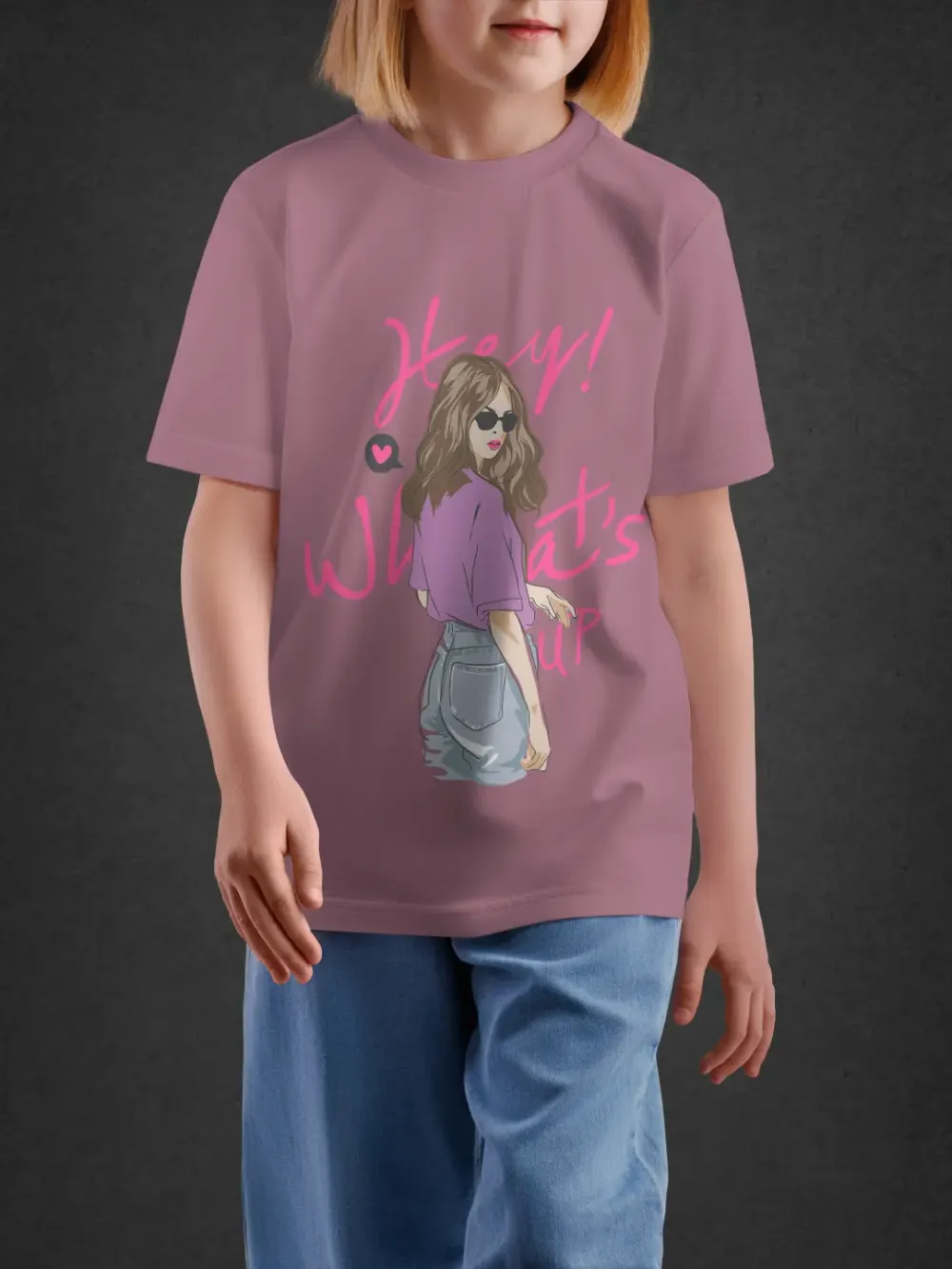 Tshirt for Girls Whats Up 11-16Y Amazing Tee in Pink