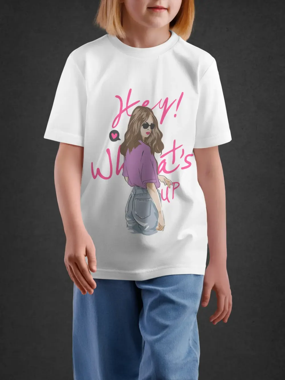 tshirt for girls, Tshirt for Girls Whats Up 11-16Y Amazing Tee by LAMBLILY