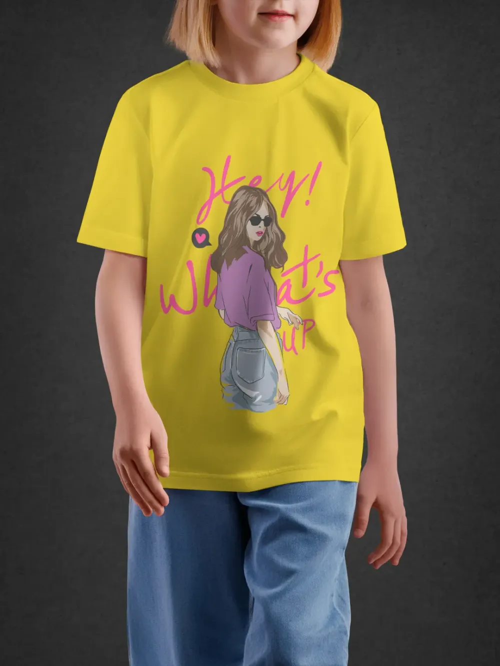 Tshirt for Girls Whats Up 11-16Y Amazing Tee in Yellow