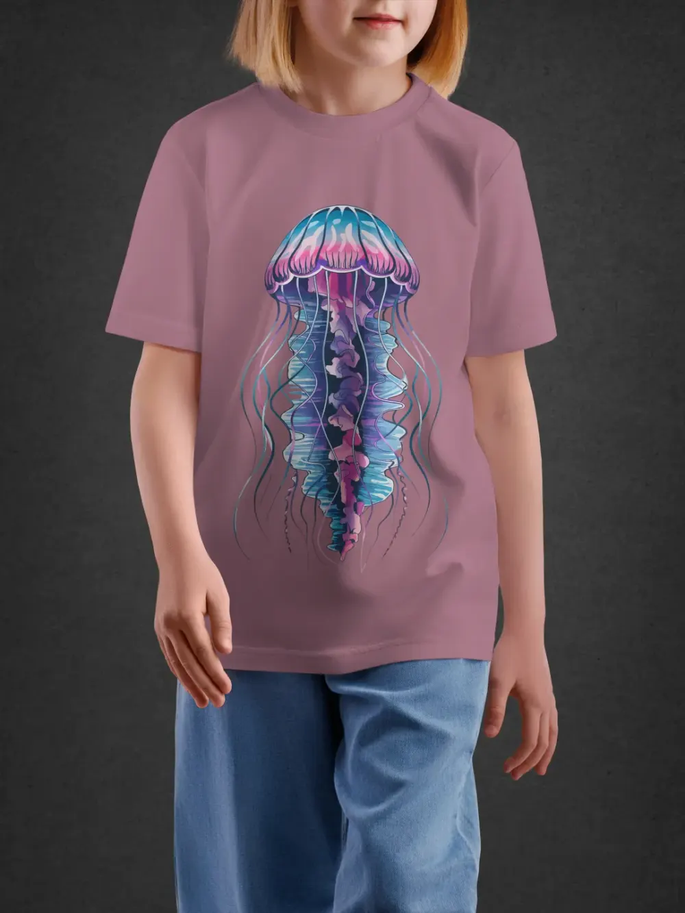 Tshirt for Kids Jellyfish 7-12Y Amazing Tee in Pink