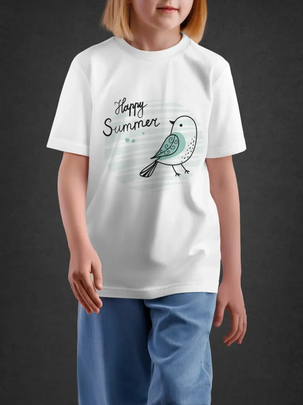 tshirt for kids, Tshirt for Kids Happy Summer 2-6Y Delight Tee by LAMBLILY