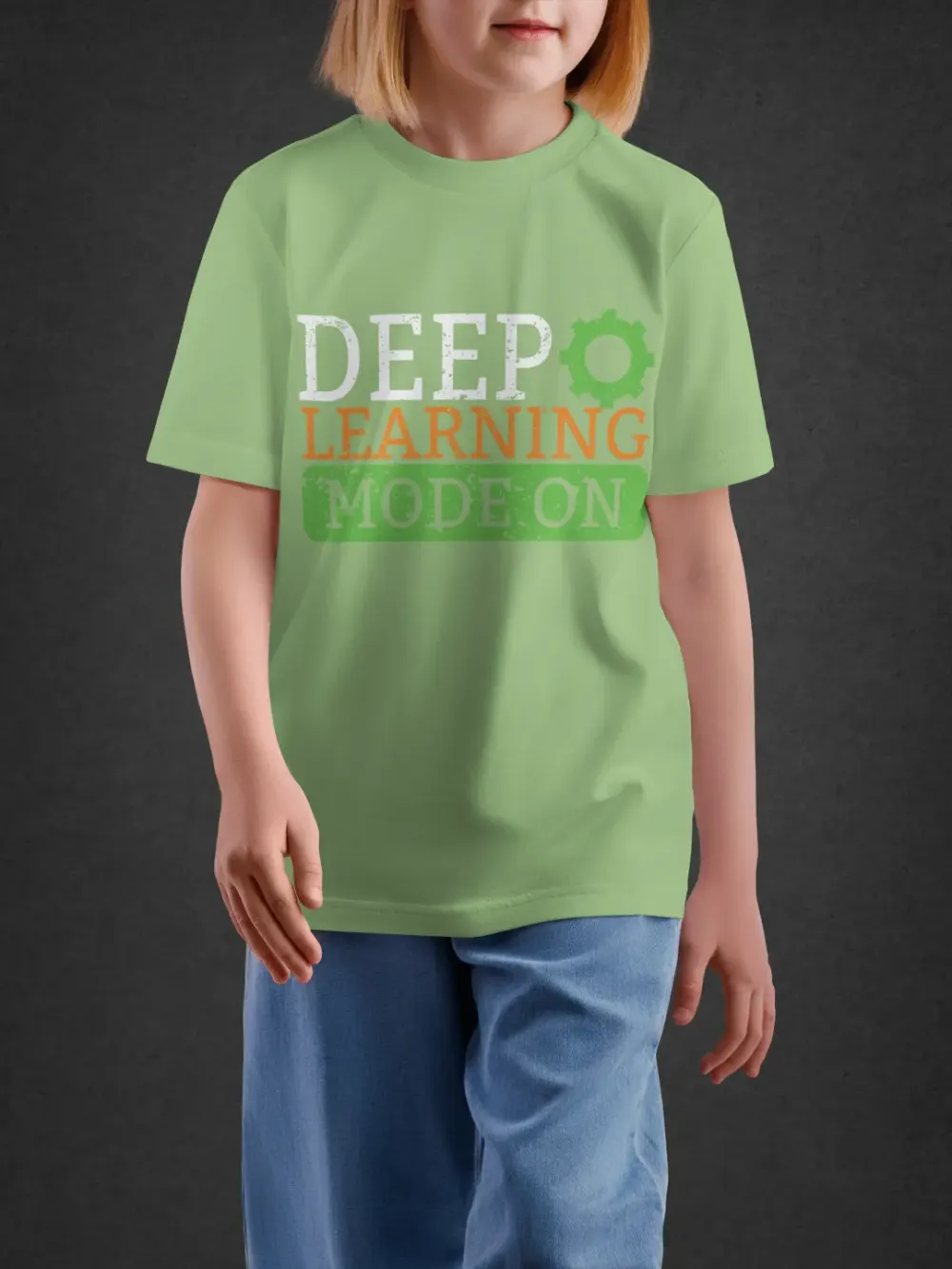 Tshirt for Kids Deep Learning 11-16Y Smart Tee in Green
