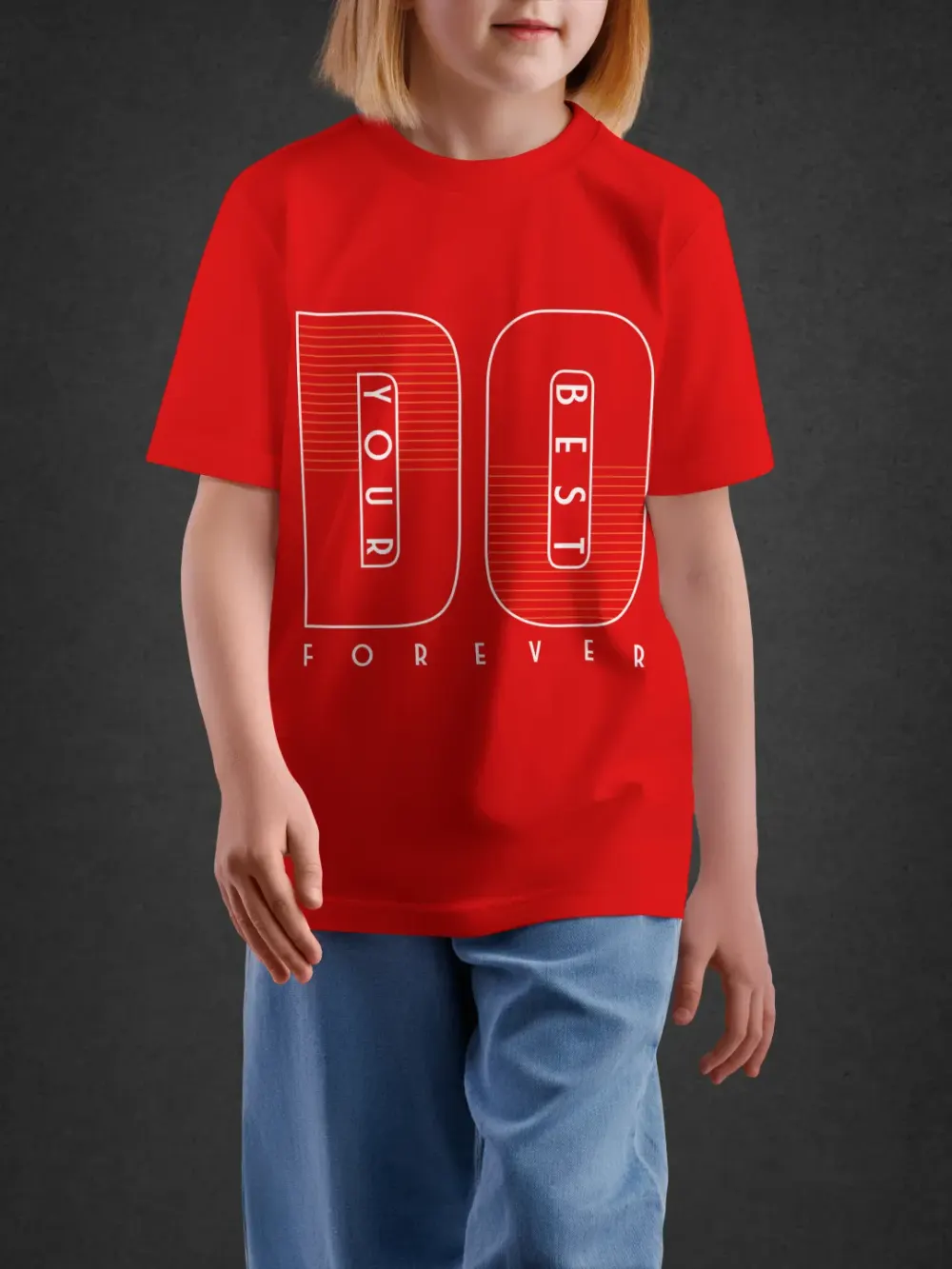 Tshirt for Kids Do Forever 11-16Y Bold Tee in Red