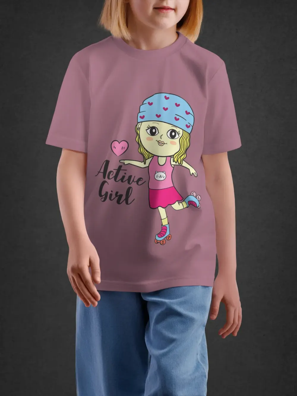 Tshirt for Girls Active Girl 2-6Y Adorable Tee in Pink