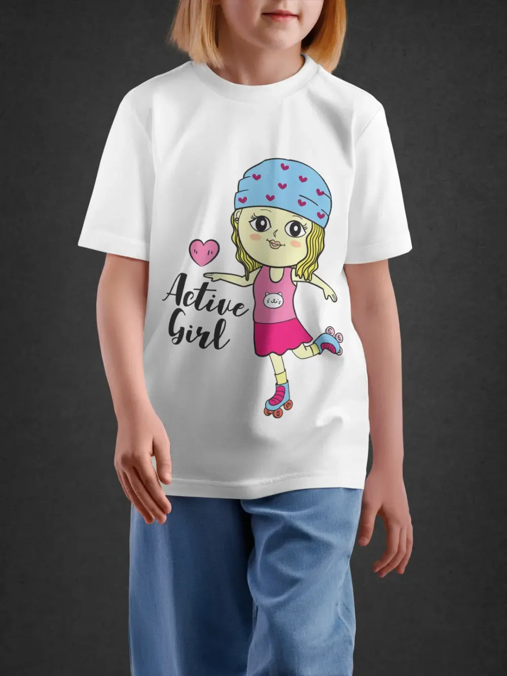 tshirt for girls, Tshirt for Girls Active Girl 2-6Y Adorable Tee by LAMBLILY
