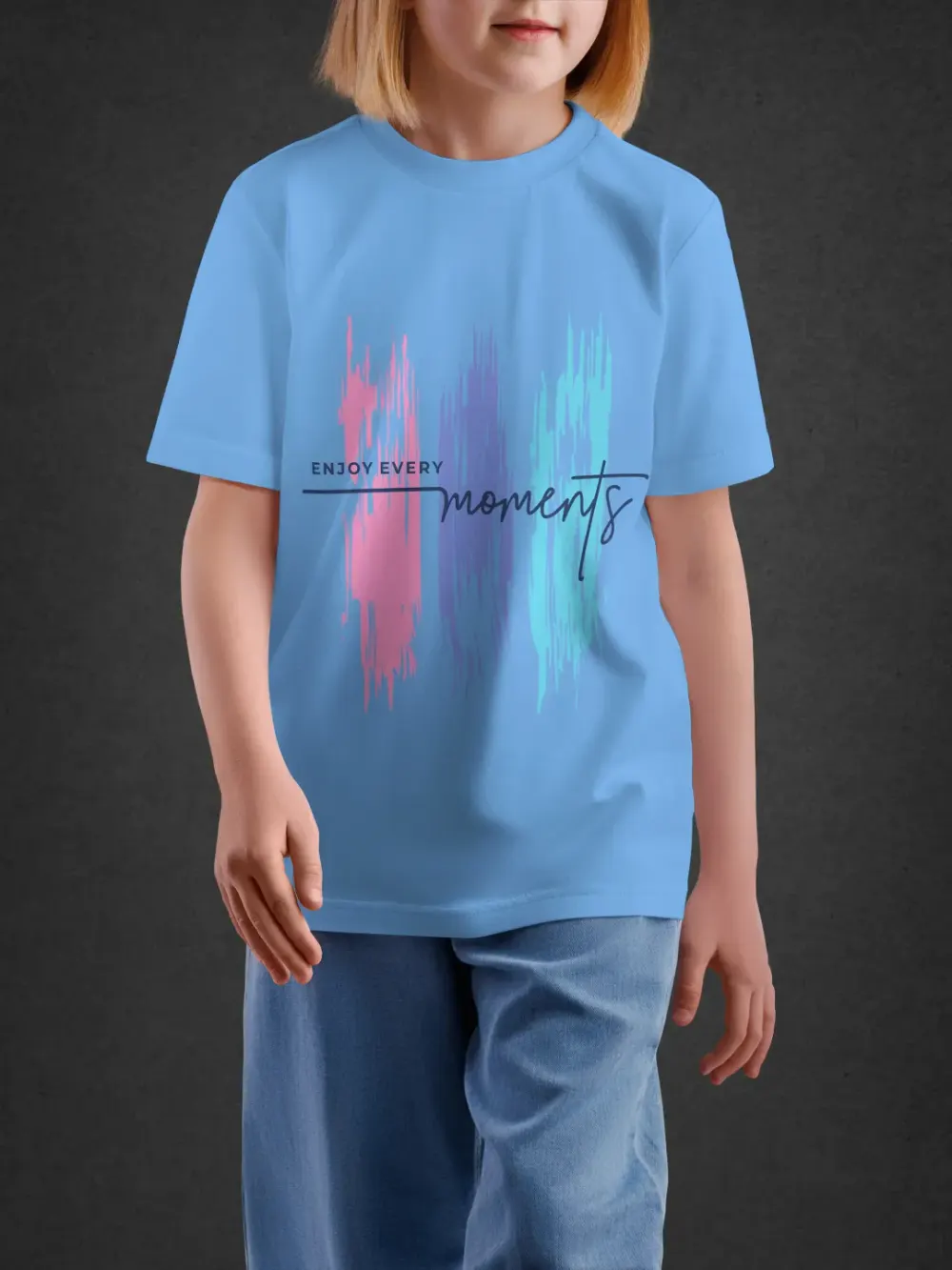 Tshirt for Kids Moments 7-12Y Inspiring Tee in Blue