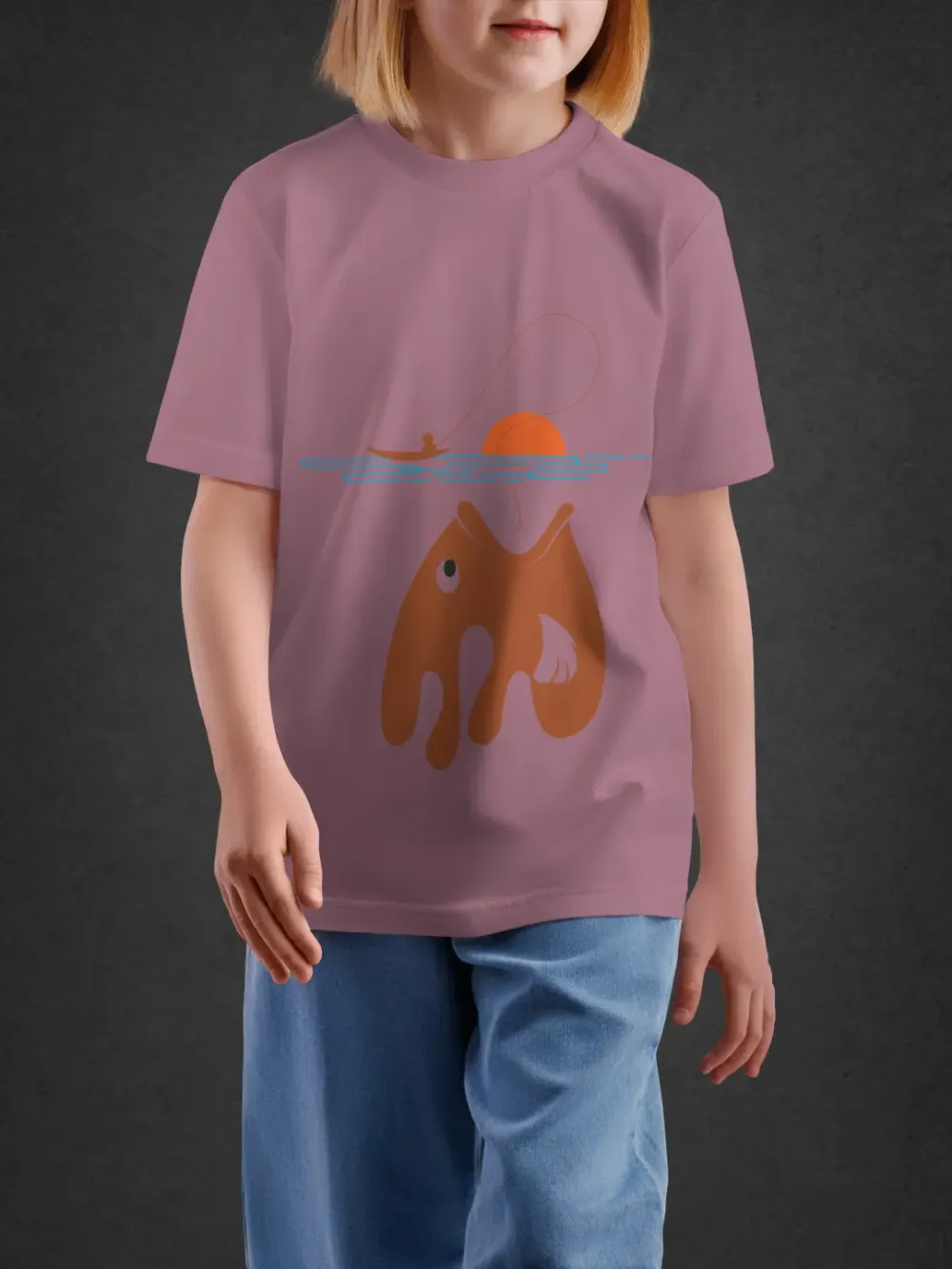 Tshirt for Kids Mountain View 7-12Y Amazing Tee in Pink