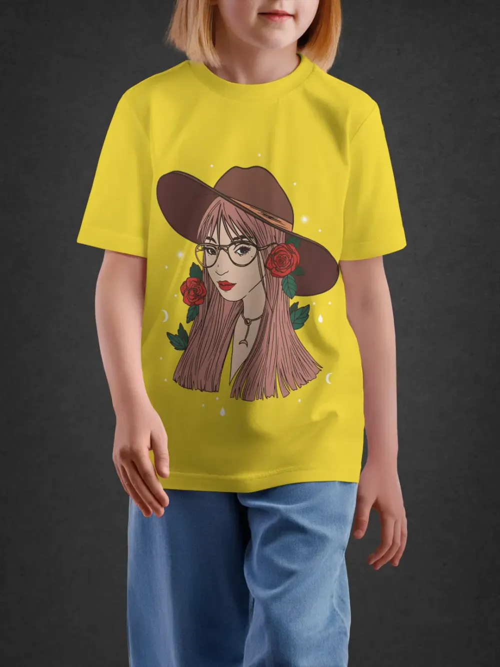 Tshirt for Girls Floral Girl 7-12Y Charming Tee in Yellow