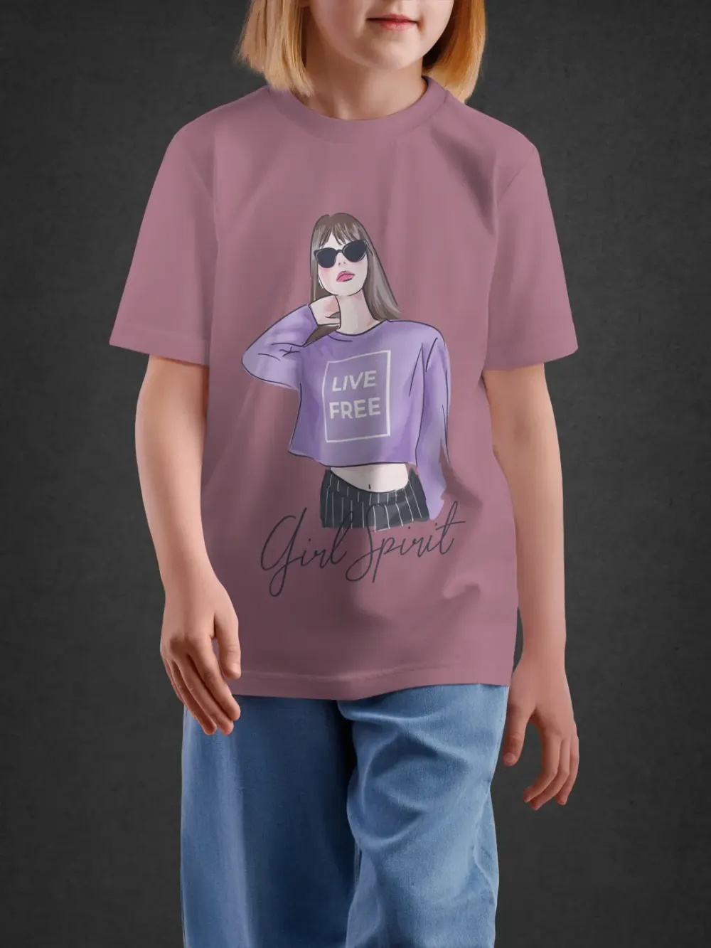 Tshirt for Girls Girl Power 11-16Y Inspiring Tee in Pink