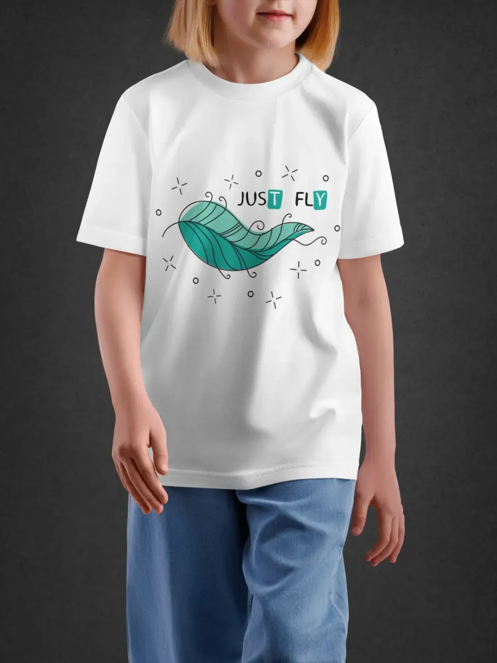 tshirt for girls, Tshirt for Girls Just Fly 7-12Y Inspiring Tee by LAMBLILY