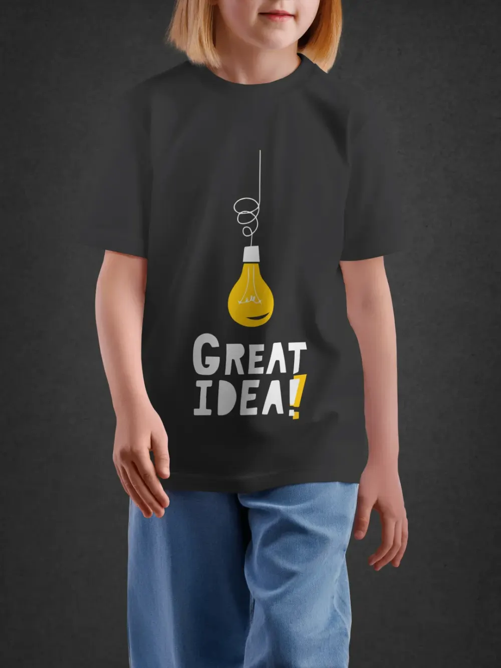 Tshirt for Kids Great Idea 7-12Y Brilliant Tee in Black