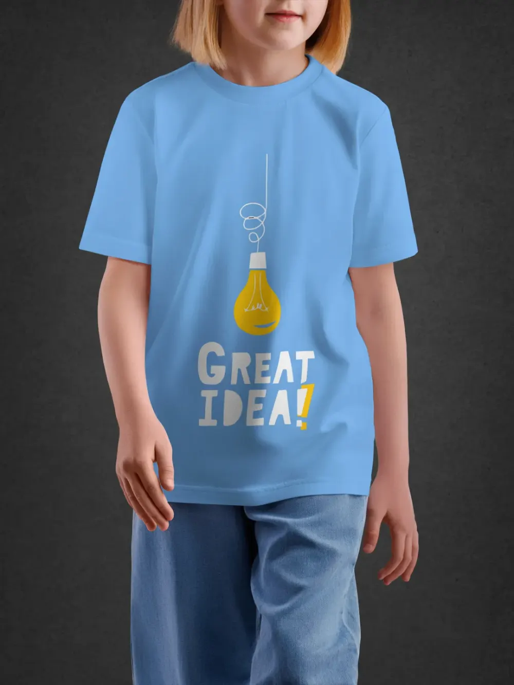 Tshirt for Kids Great Idea 7-12Y Brilliant Tee in Blue