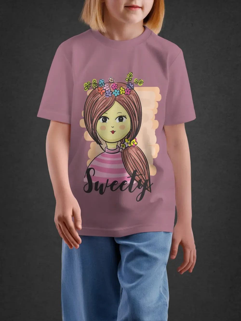 Tshirt for Girls Lovely Girl 7-12Y Delight Tee in Pink