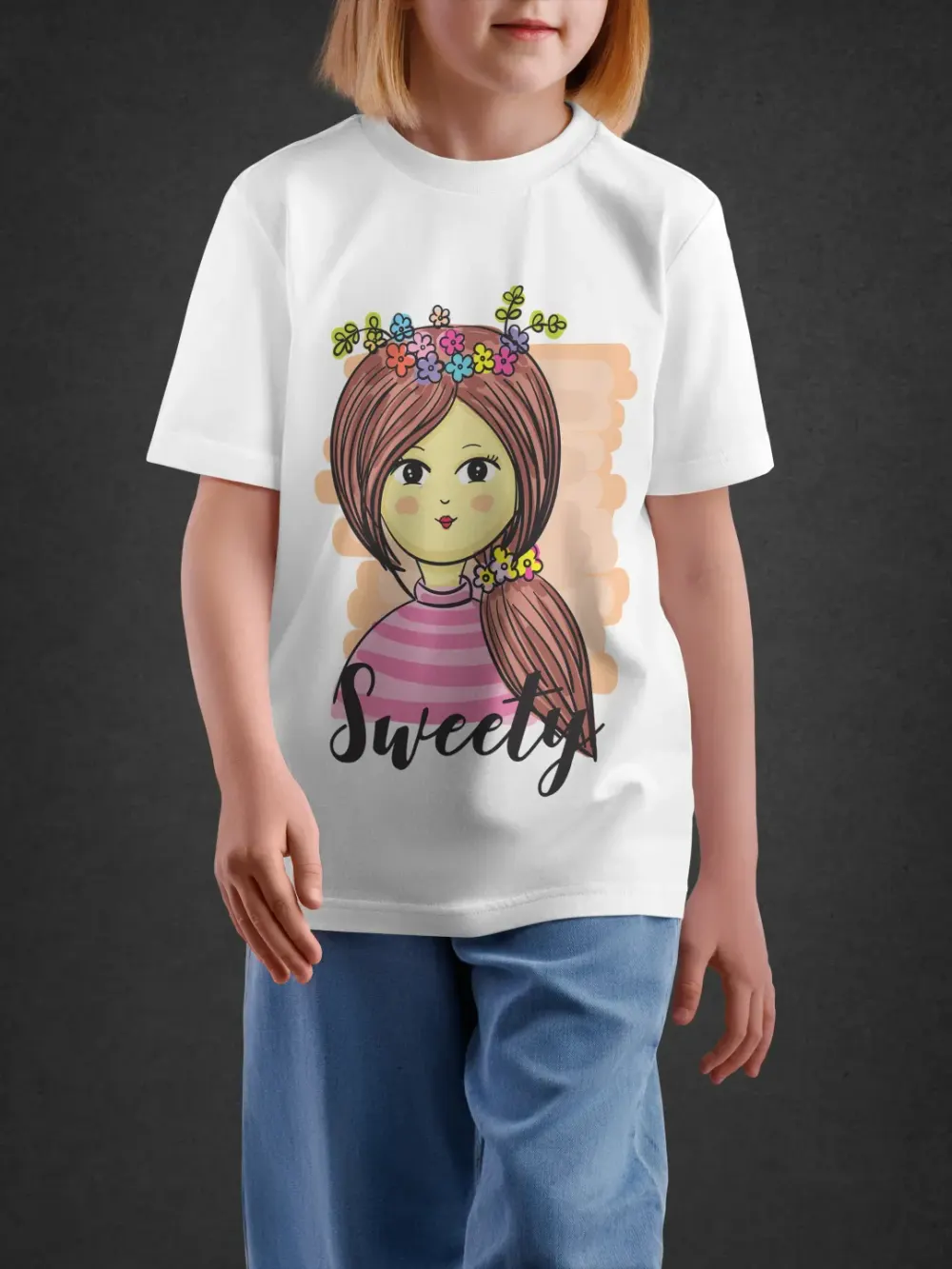 tshirt for girls, Tshirt for Girls Lovely Girl 7-12Y Delight Tee by LAMBLILY