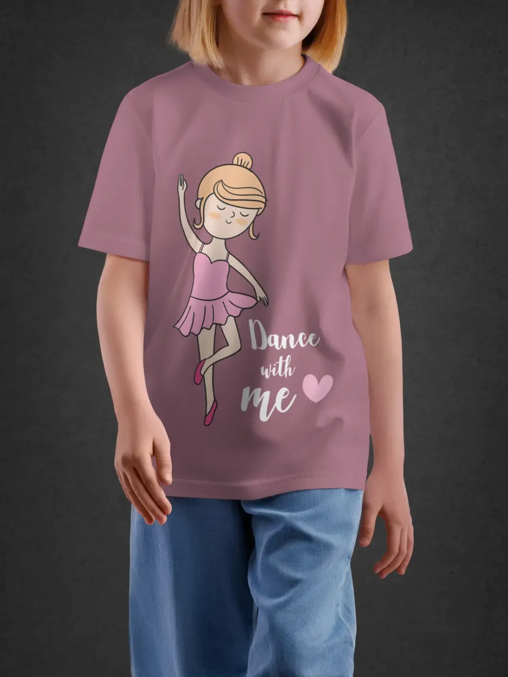 Tshirt for Girls Dance With Me 2-6Y Delight Tee in Pink