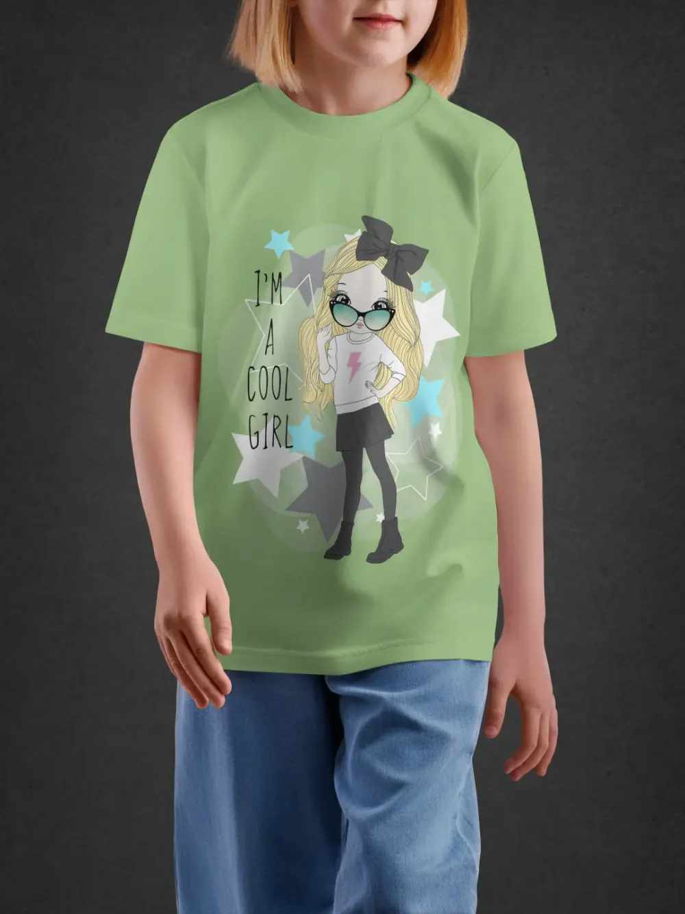 Tshirt for Girls Cool Girl 7-12Y Delight Tee in Green