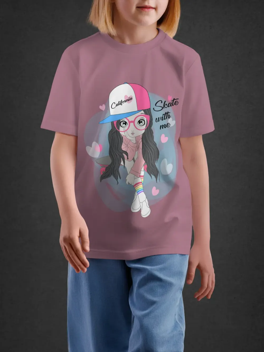 Tshirt for Girls Stylish Girl 7-12Y Delight Tee in Pink