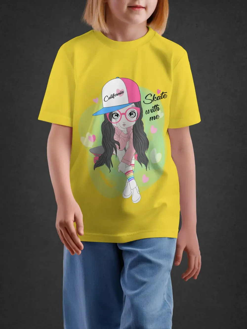 Tshirt for Girls Stylish Girl 7-12Y Delight Tee in Yellow