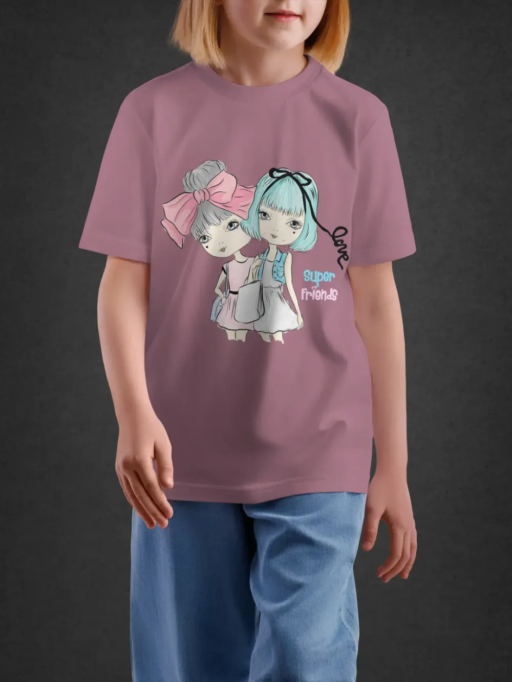 Tshirt for Girls Sweet Twins 2-6Y Delight Tee in Pink