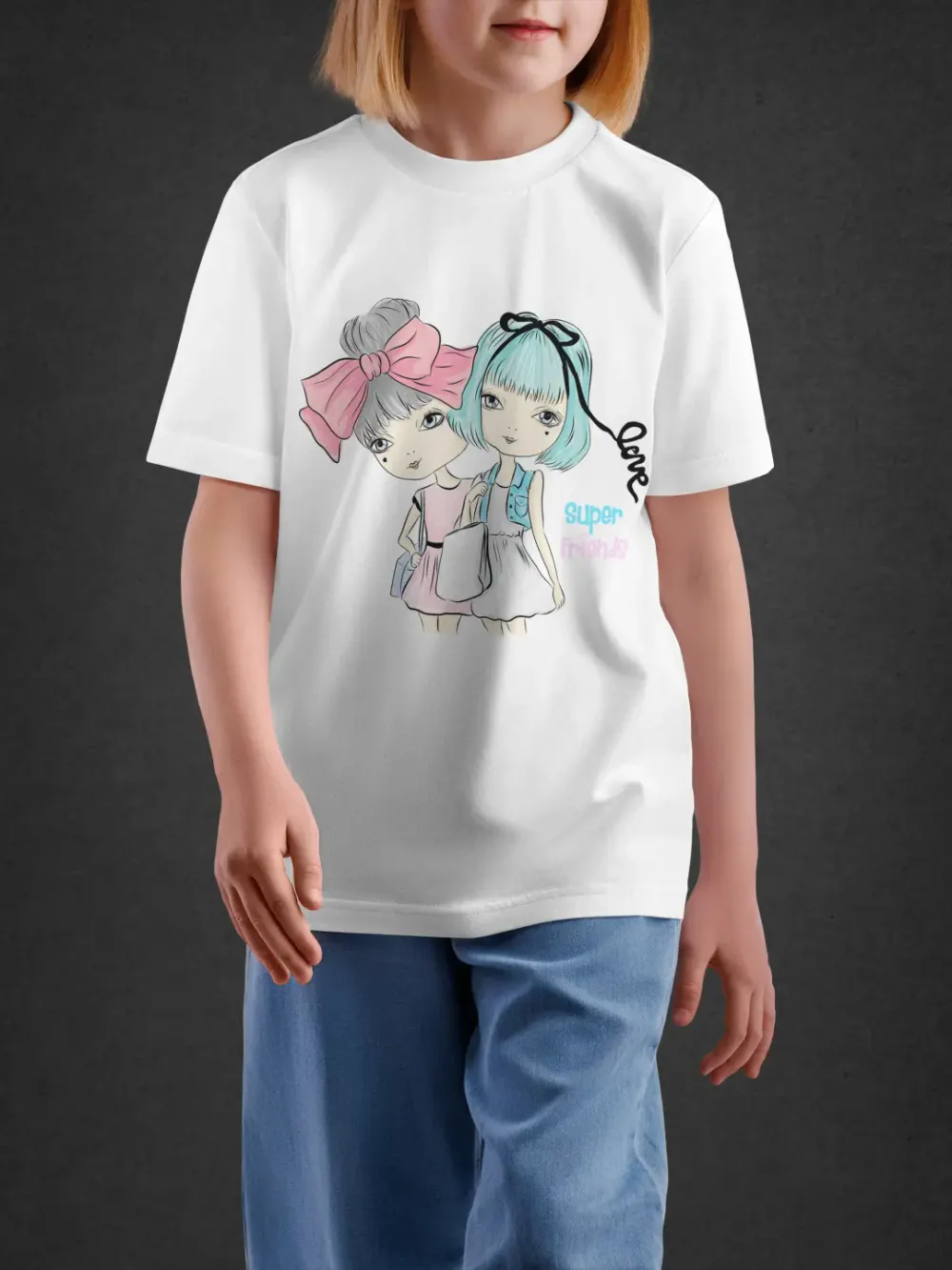 tshirt for girls, Tshirt for Girls Sweet Twins 2-6Y Delight Tee by LAMBLILY