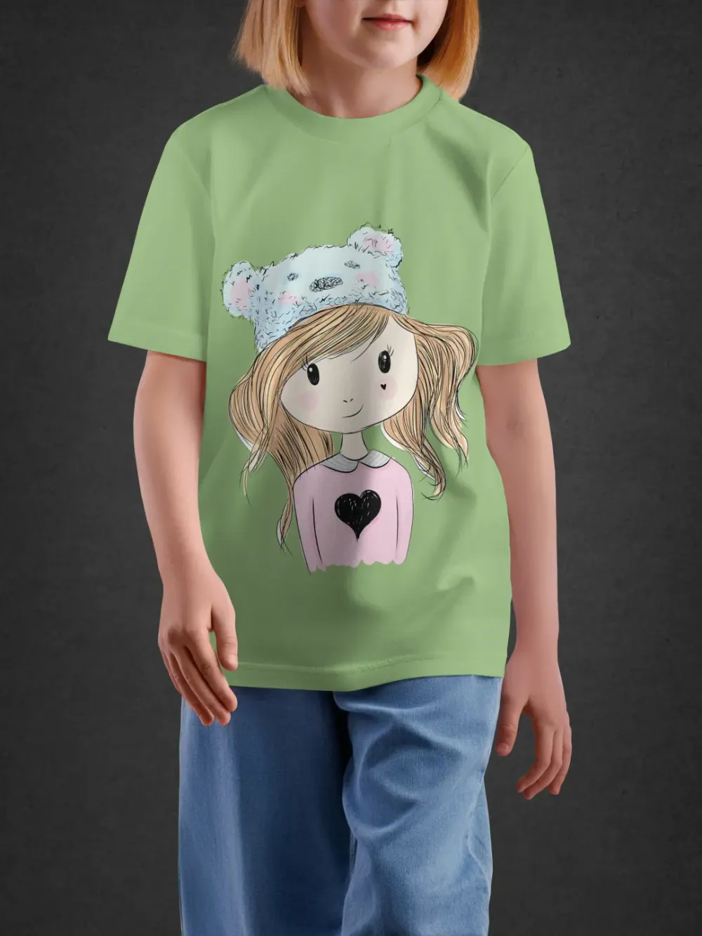 Tshirt for Girls Pretty Girl 6-12Y Delight Tee in Green