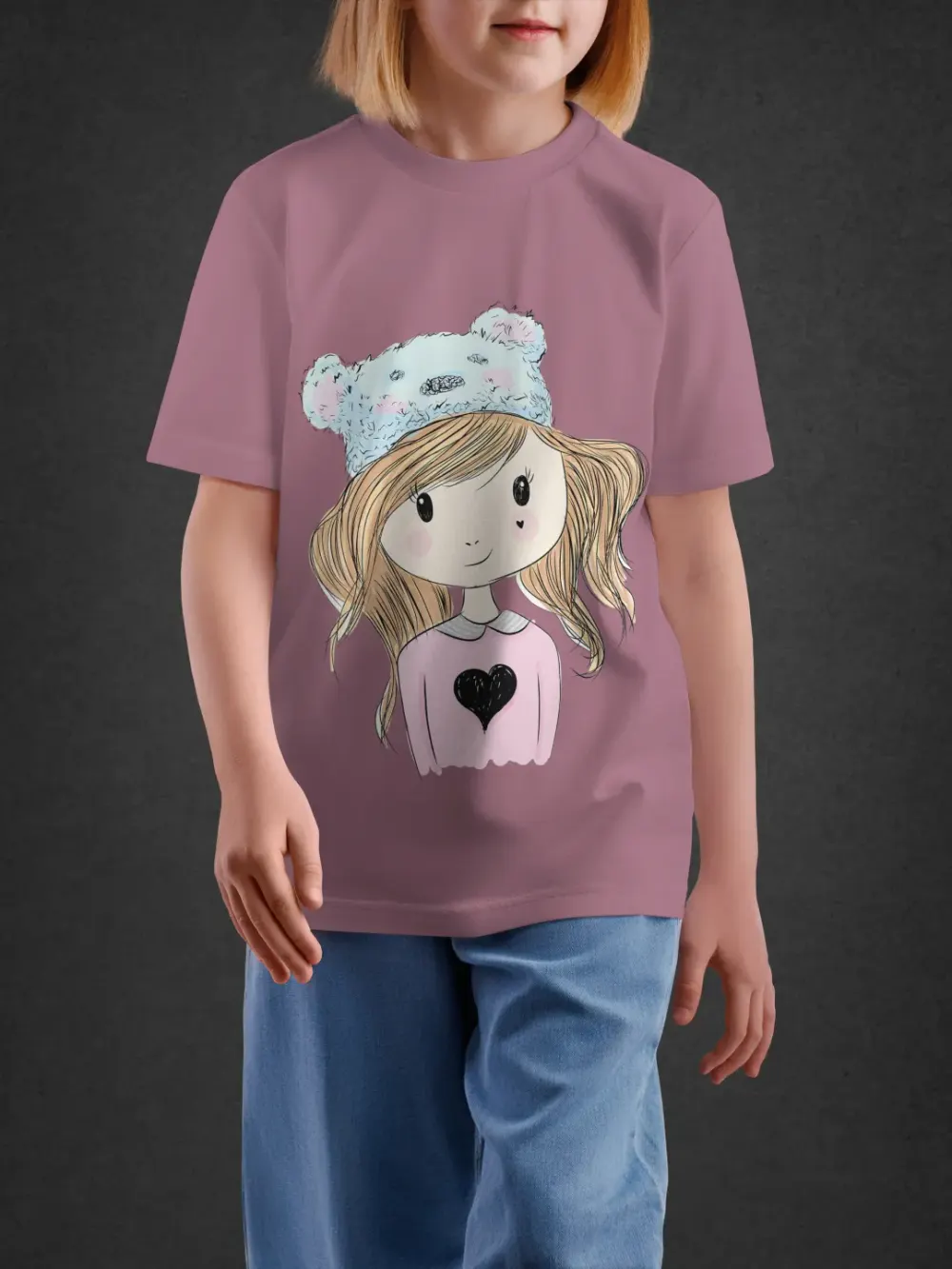 Tshirt for Girls Pretty Girl 6-12Y Delight Tee in Pink