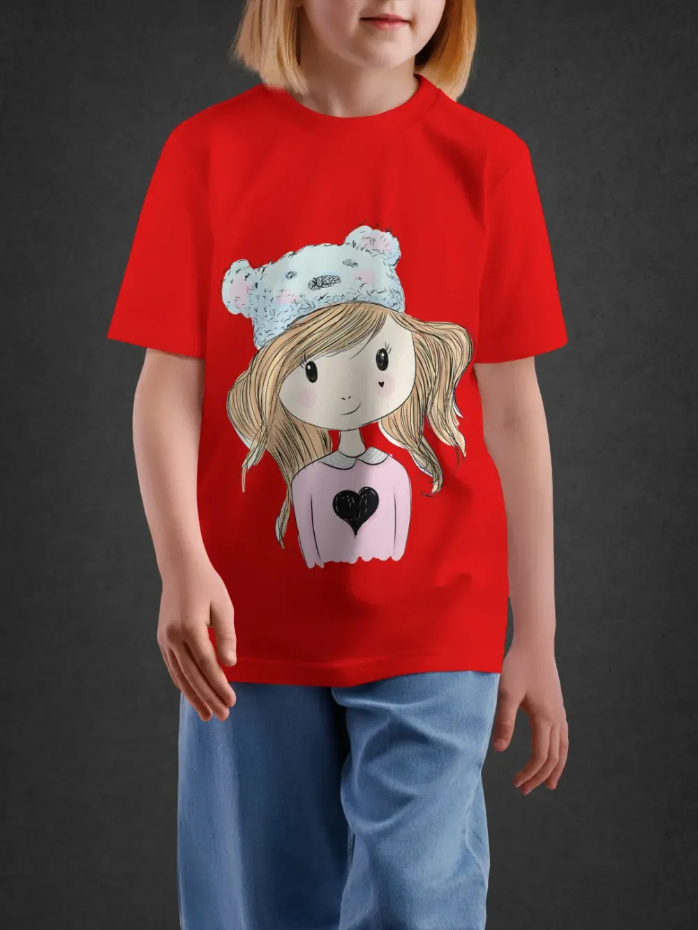 Tshirt for Girls Pretty Girl 6-12Y Delight Tee in Red