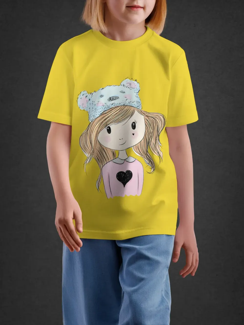Tshirt for Girls Pretty Girl 6-12Y Delight Tee in Yellow
