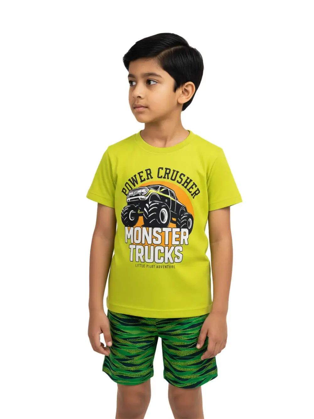 Dress sets for boys - Kids Dress Sets – Kids Clothes for Boys – Shorts for Boys | Trucks, close-up detail